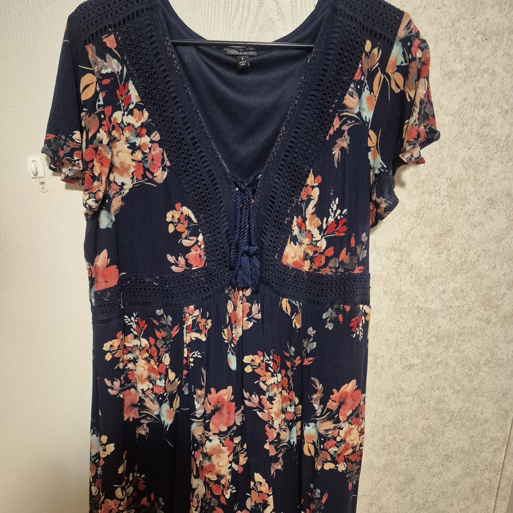 Torrid Navy Floral Mini Dress